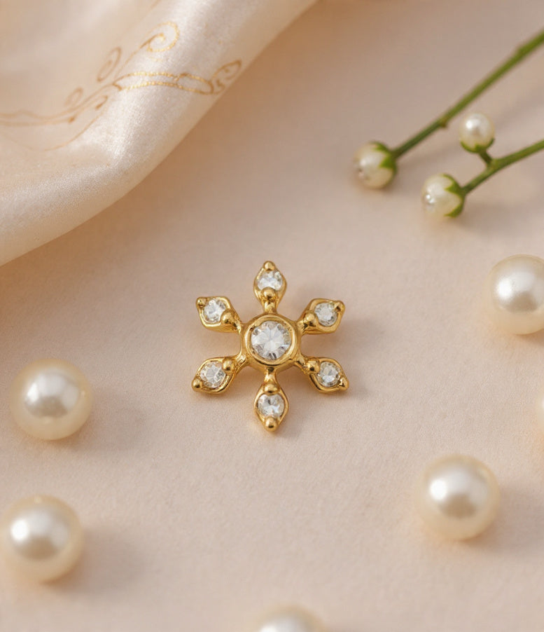 Ruhi Silver Nosepins