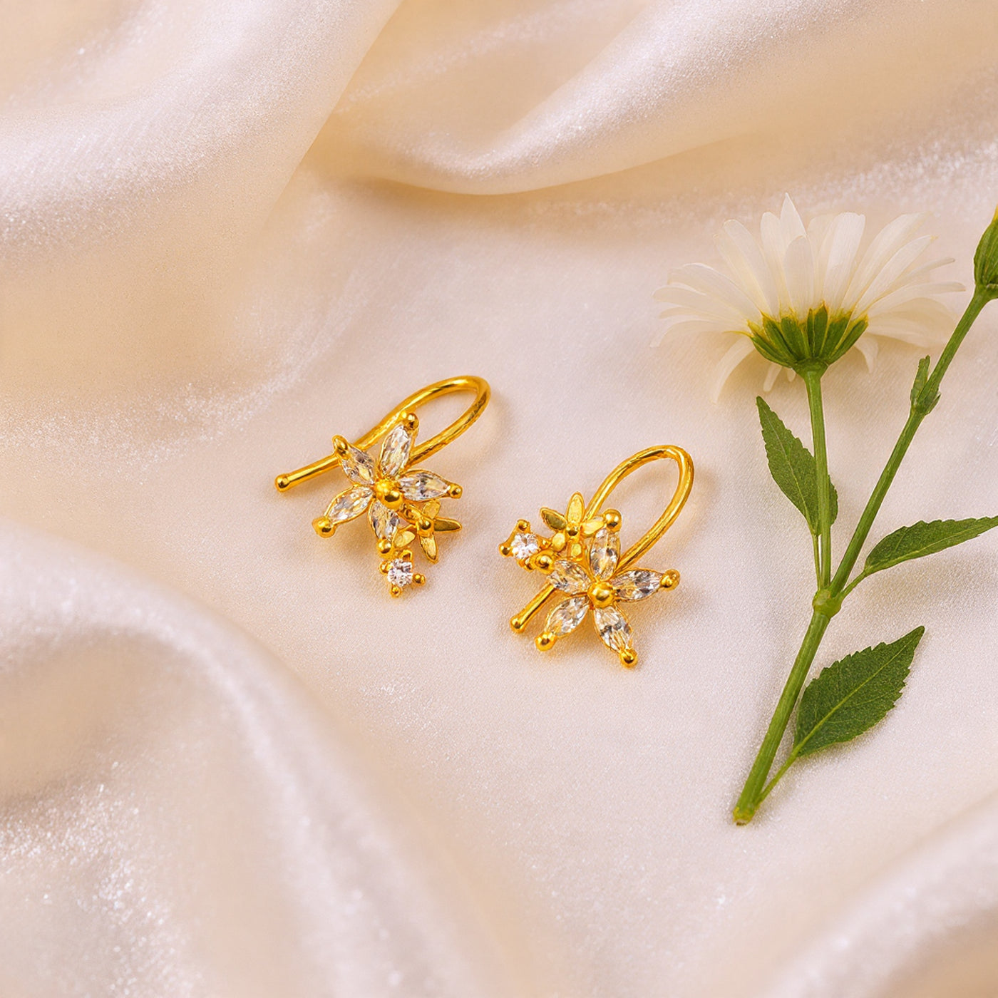 Chola Silver Bugadi Earrings