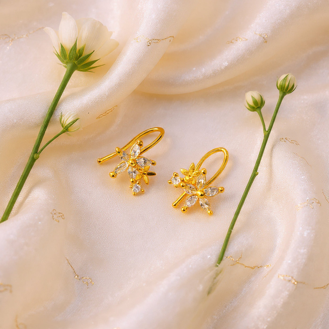 Chola Silver Bugadi Earrings