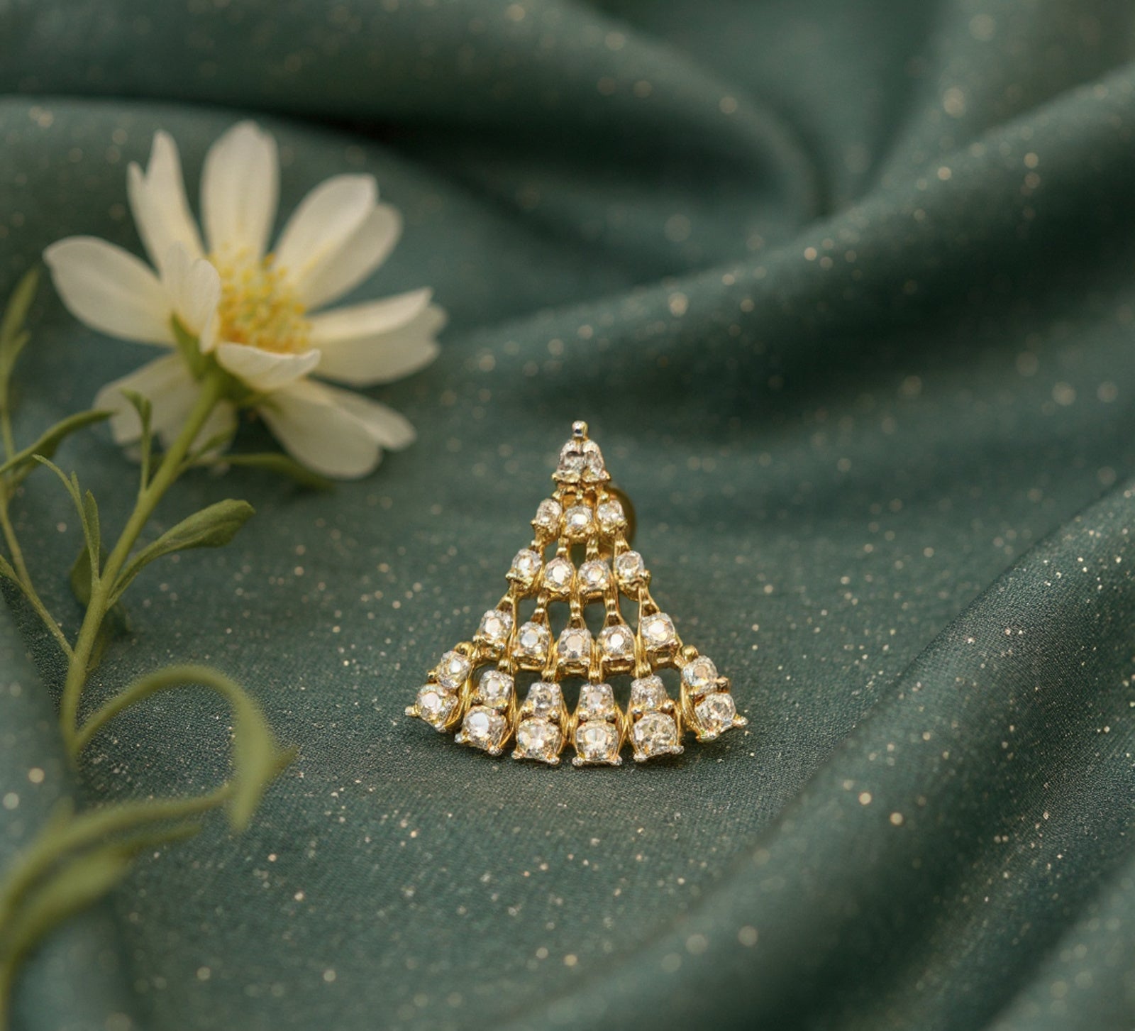 Tri 925 Silver Nose Pin for Women