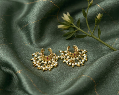 Jhalar Silver Bugadi Earrings