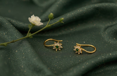 Phool Silver Bugadi Earrings