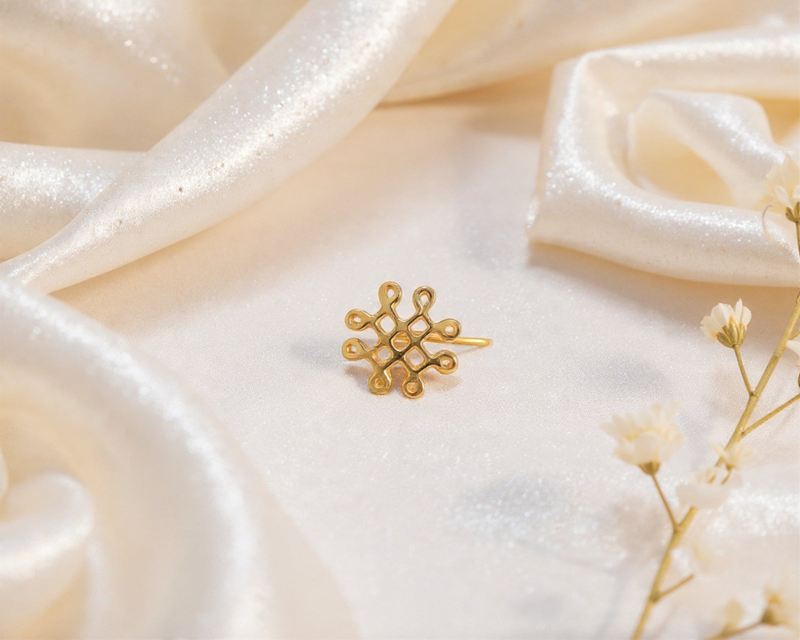 Jaal 925 Silver Nose Pin for Women