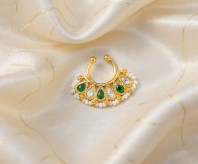 Kundan Septum Silver Nosepins 31