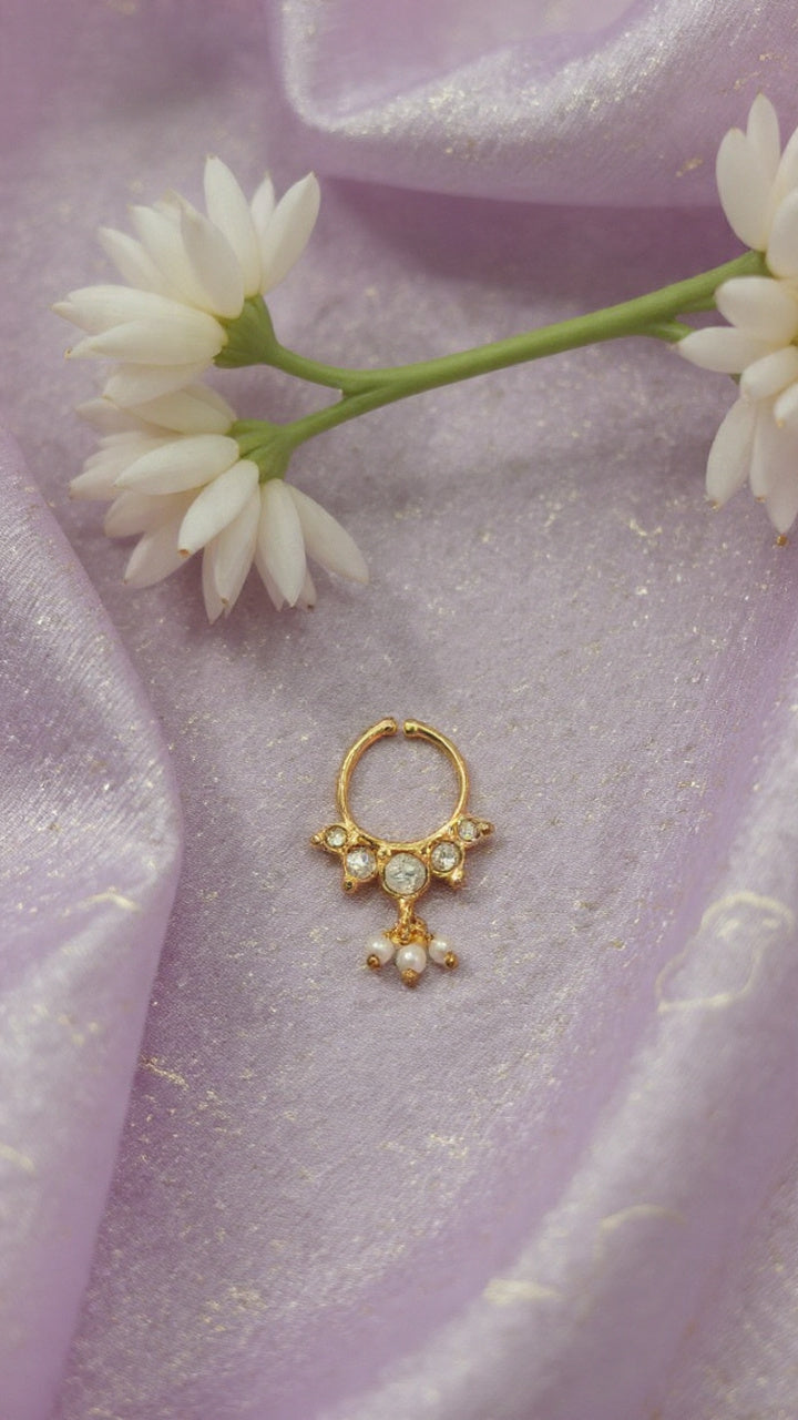 Kundan Septum Silver Nosepins 32