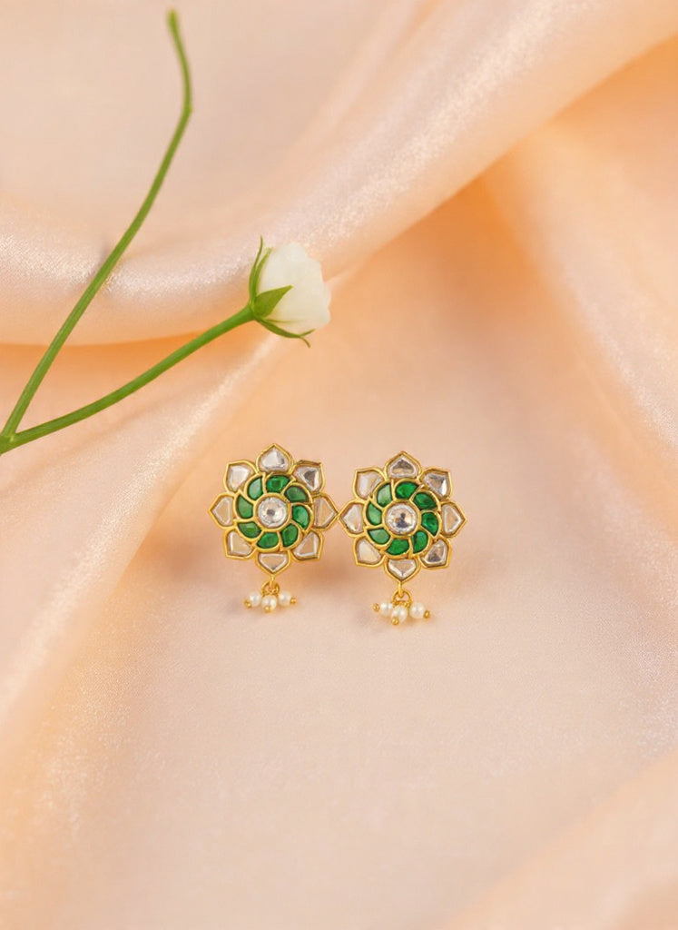 Kundan Petal Studs