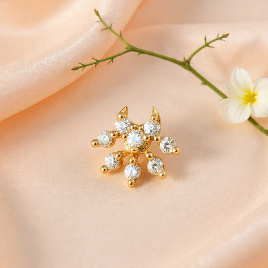 Aadat Silver Nosepins