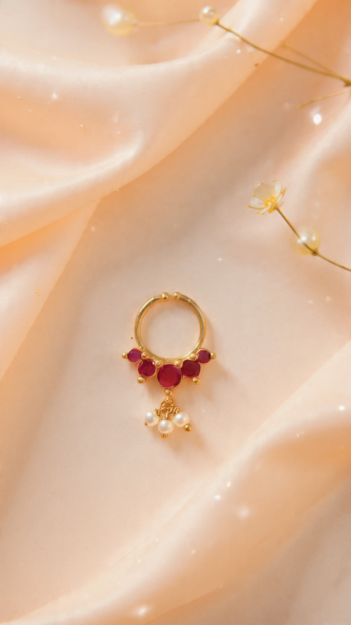 Kundan Septum Silver Nosepins 32