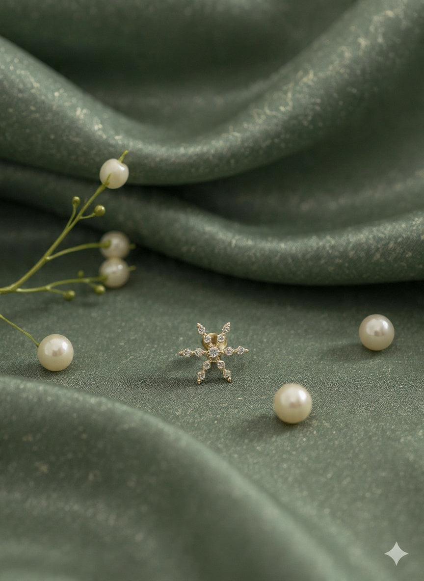 Hina Silver Nosepins