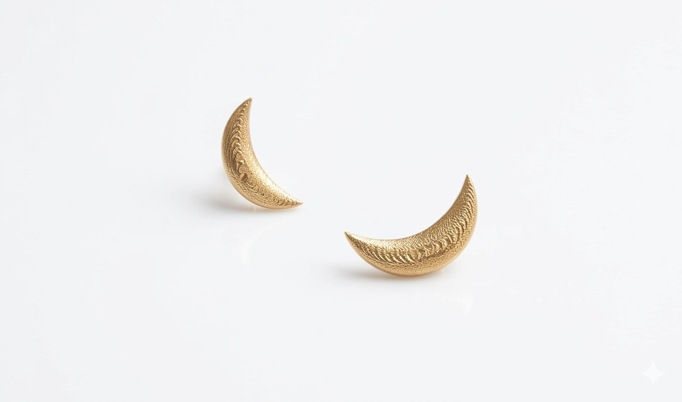 Half Moon 925 Silver Studs
