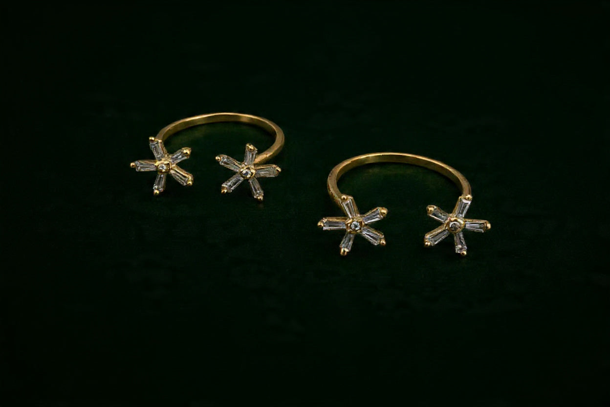 Dual Floret Toe Rings 22
