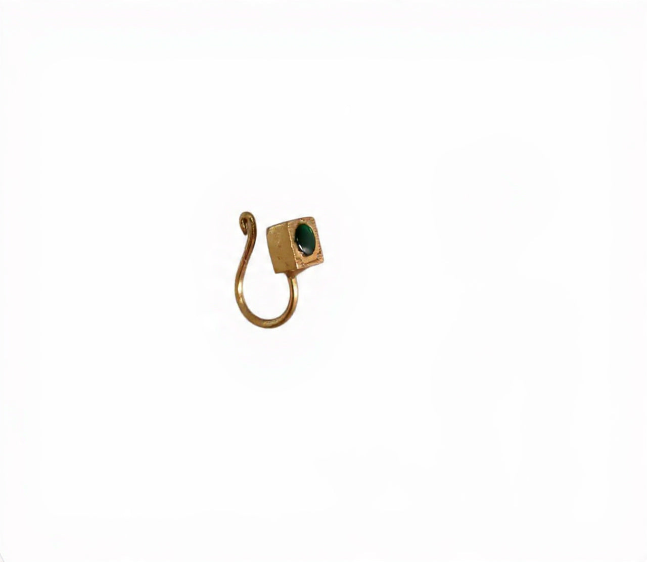 Kundan Square Upin 925 Silver Nose Pin for Women