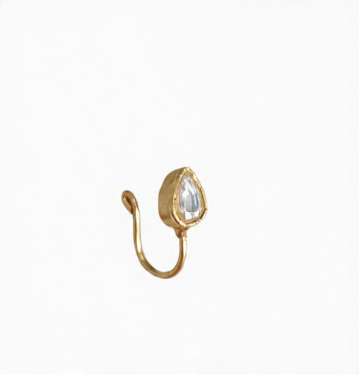Kundan Upin 925 Silver Nose Pin for Women