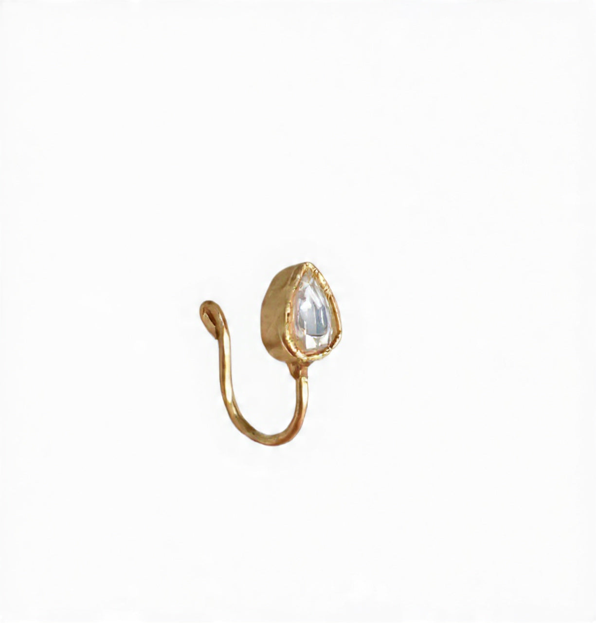 Kundan Upin 925 Silver Nose Pin for Women