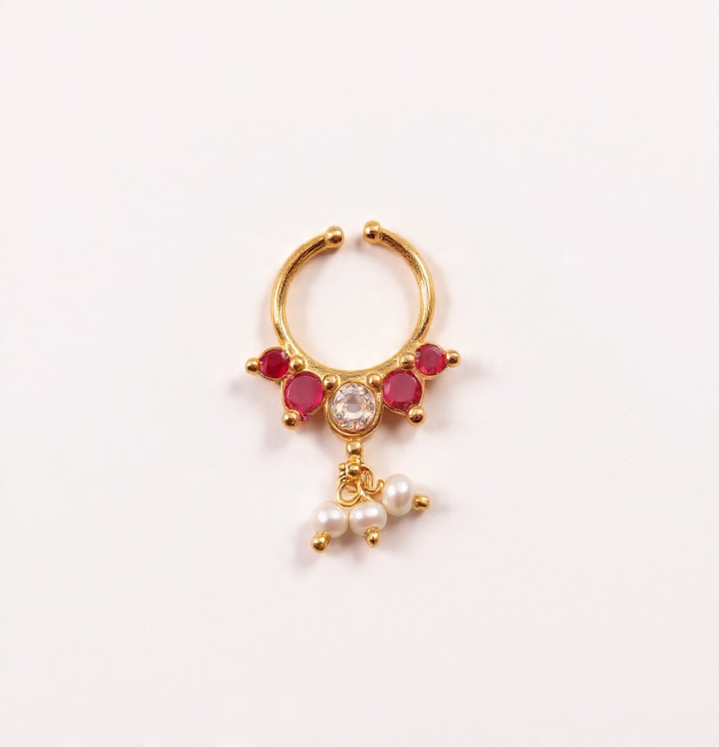 Kundan Septum Silver Nosepins 38