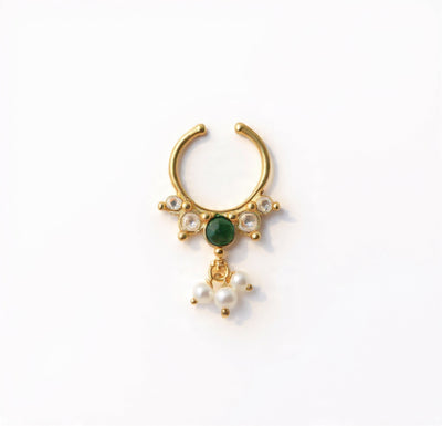 Kundan Septum Silver Nosepins 38