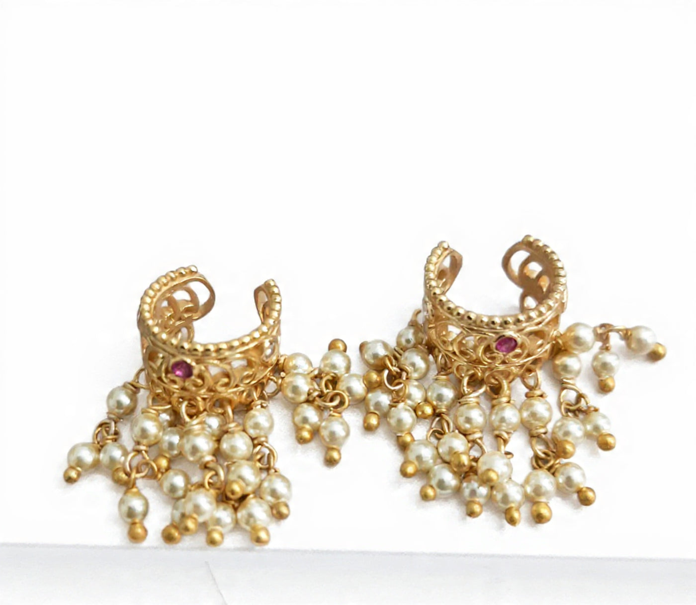 Jhalar Silver Bugadi Earrings