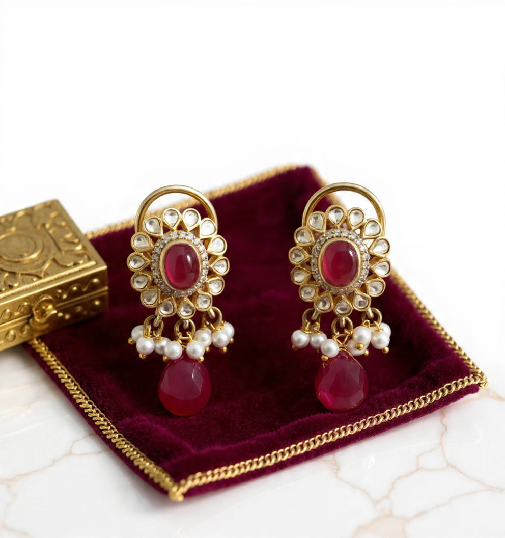 Gulabi Silver Studs