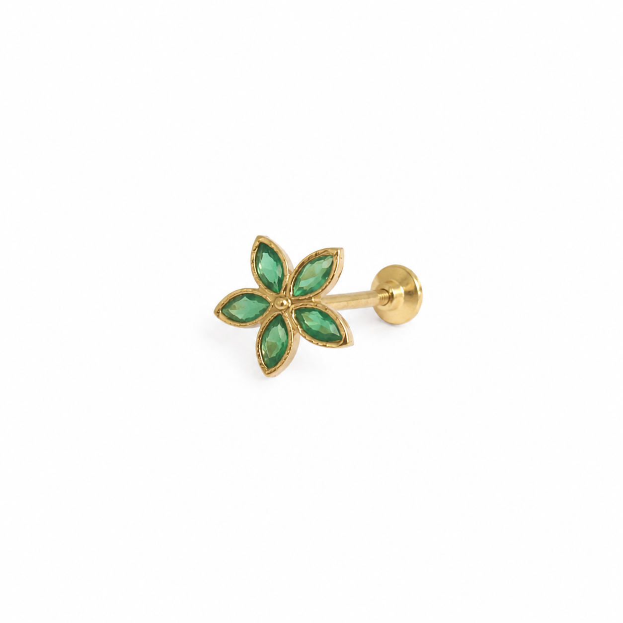 Floral Tulip 925 Silver Nose Pin for Women