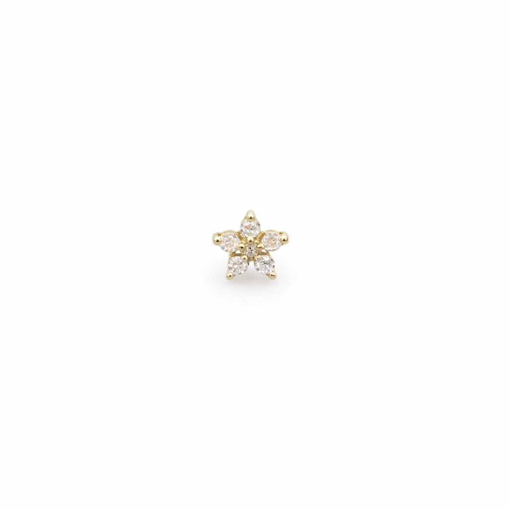 Mini Flower 925 Silver Nose Pin for Women