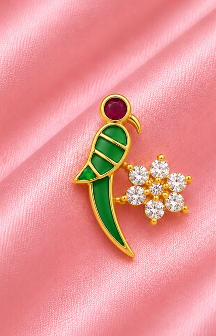 Parrot 925 Sterling Silver Nose Pin for Women