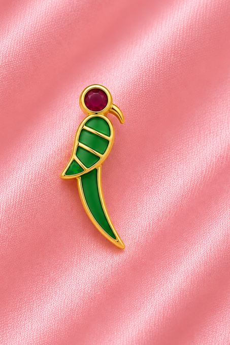 Parrot 925 Sterling Silver Nose Pin for Women