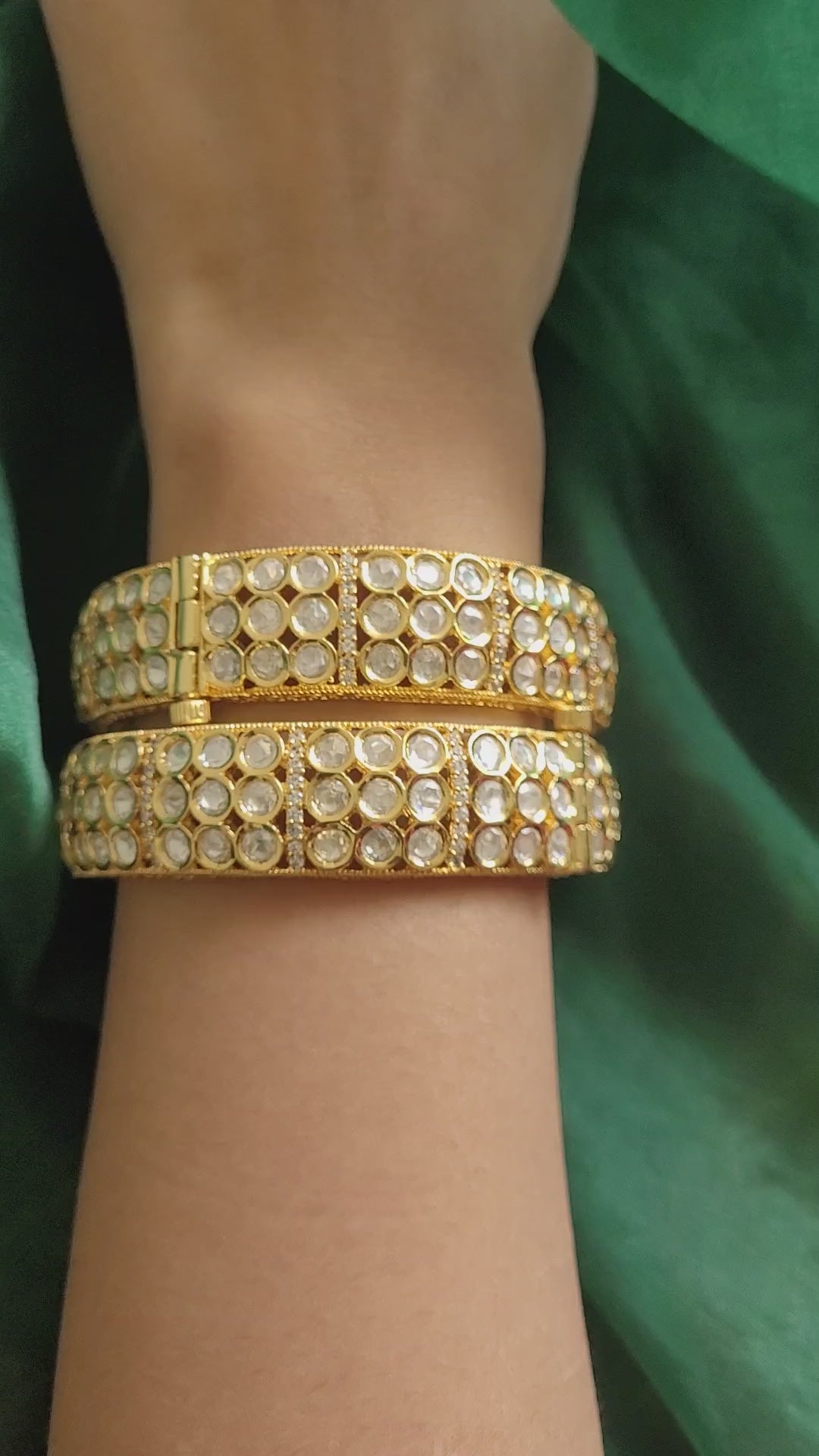 Kundan Bangle (Broad)