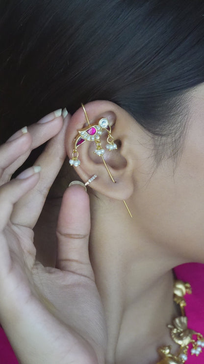 Deeza Kundan Ear Cuffs