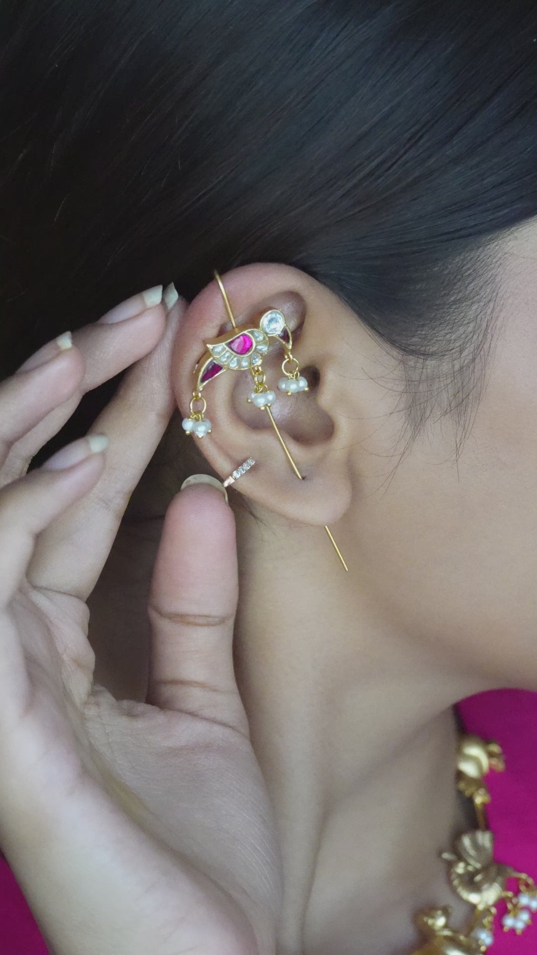 Deeza Kundan Ear Cuffs
