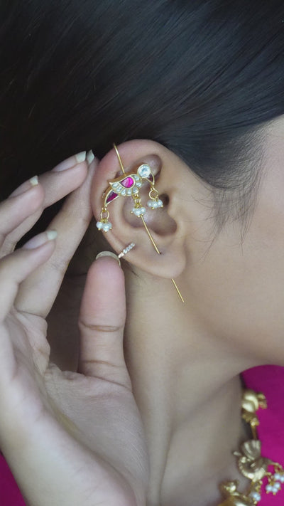 Deeza Kundan Ear Cuffs