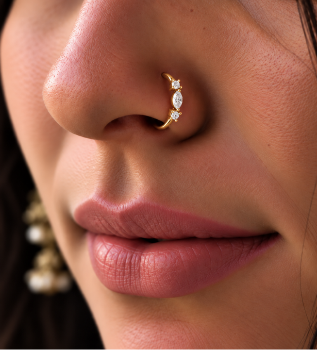 Nosering21 925 Sterling Silver Nose Ring for Women