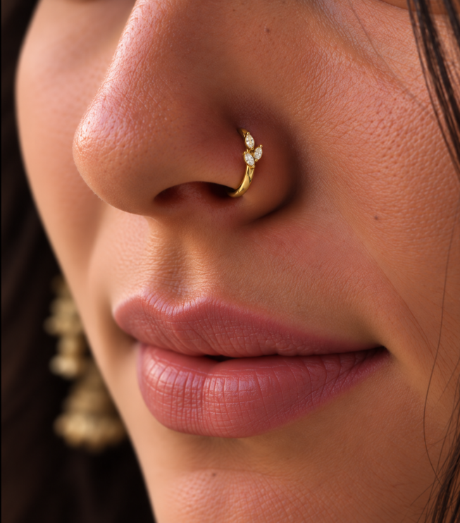 Nosering15 925 Sterling Silver Nose Ring for Women