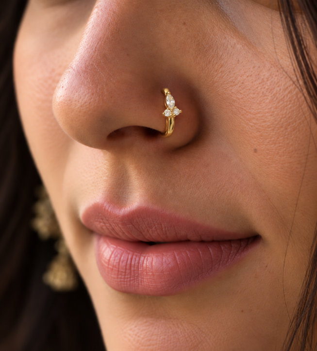 Nosering19 925 Sterling Silver Nose Ring for Women