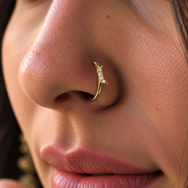 Nosering4 925 Sterling Silver Nose Ring for Women