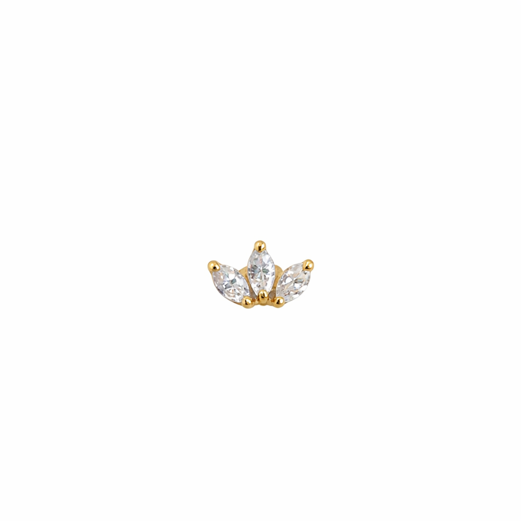Three Petal 925 Silver Studs