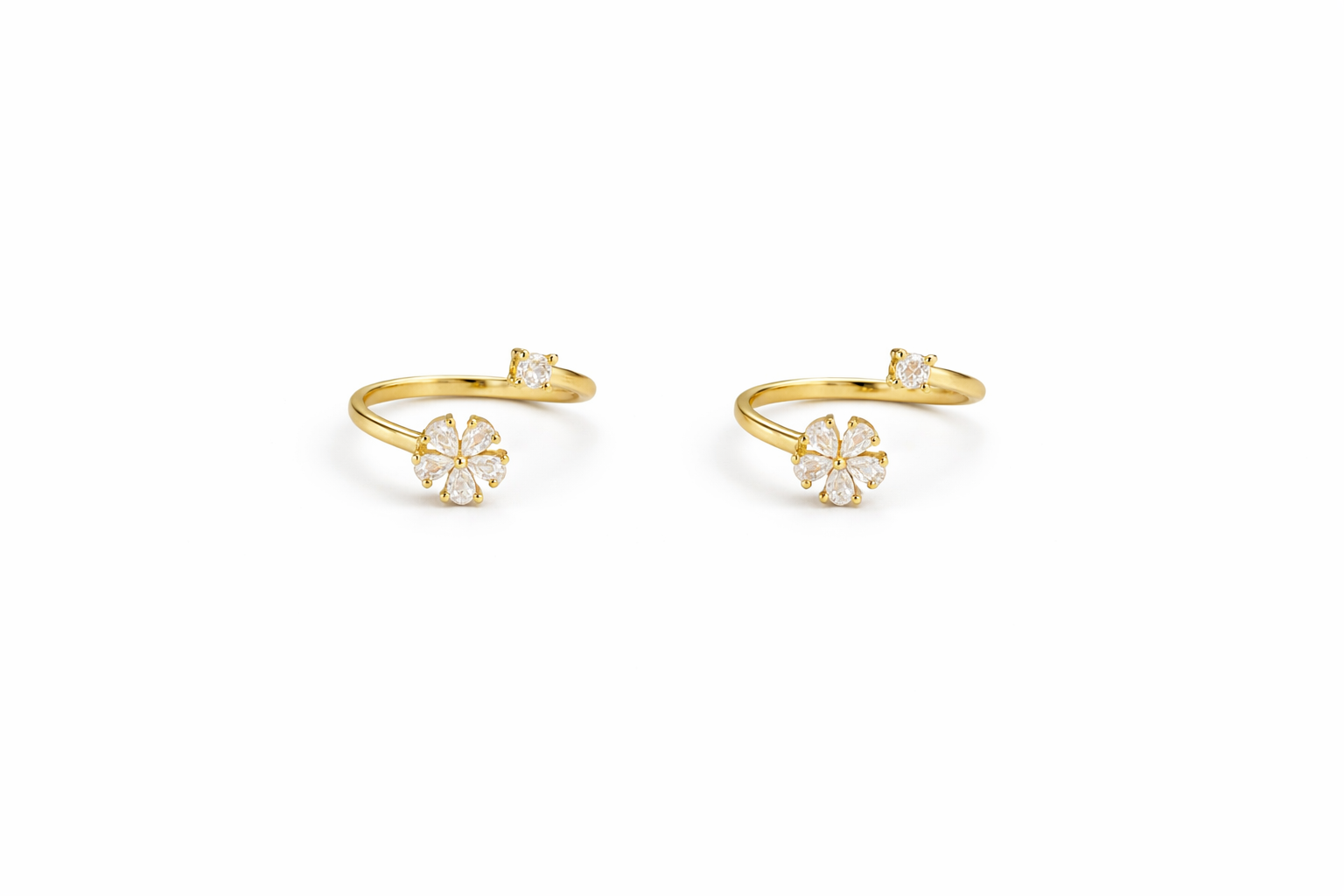 Two tone floret  Toe Rings 29